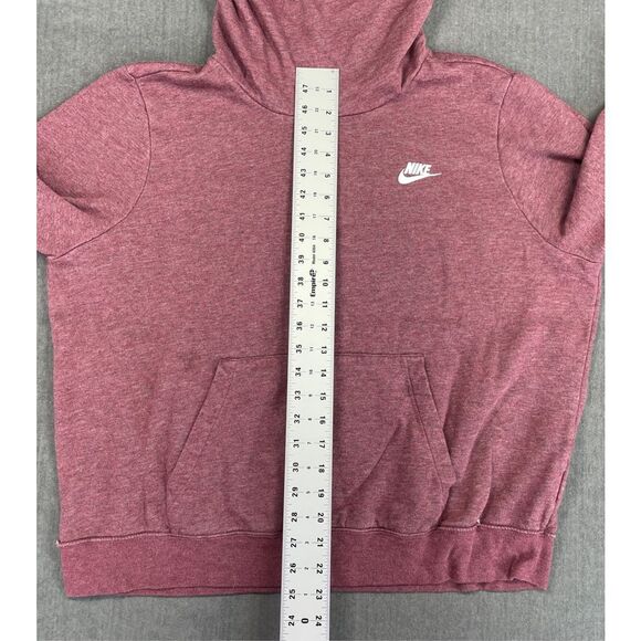 Nike Hoodie Sweatshirt Women XL Marroon Pullover Fleece Logo Kangaroo Pocket - Picture 7 of 12